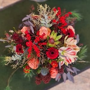 Großer Premium Blumenstrauß Weihnachten - Adventsblumenstrauß